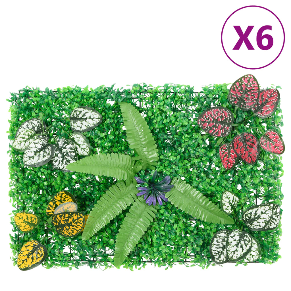  vidaXL Maty ze sztucznymi roślinami, 6 szt., zielone, 40x60 cm