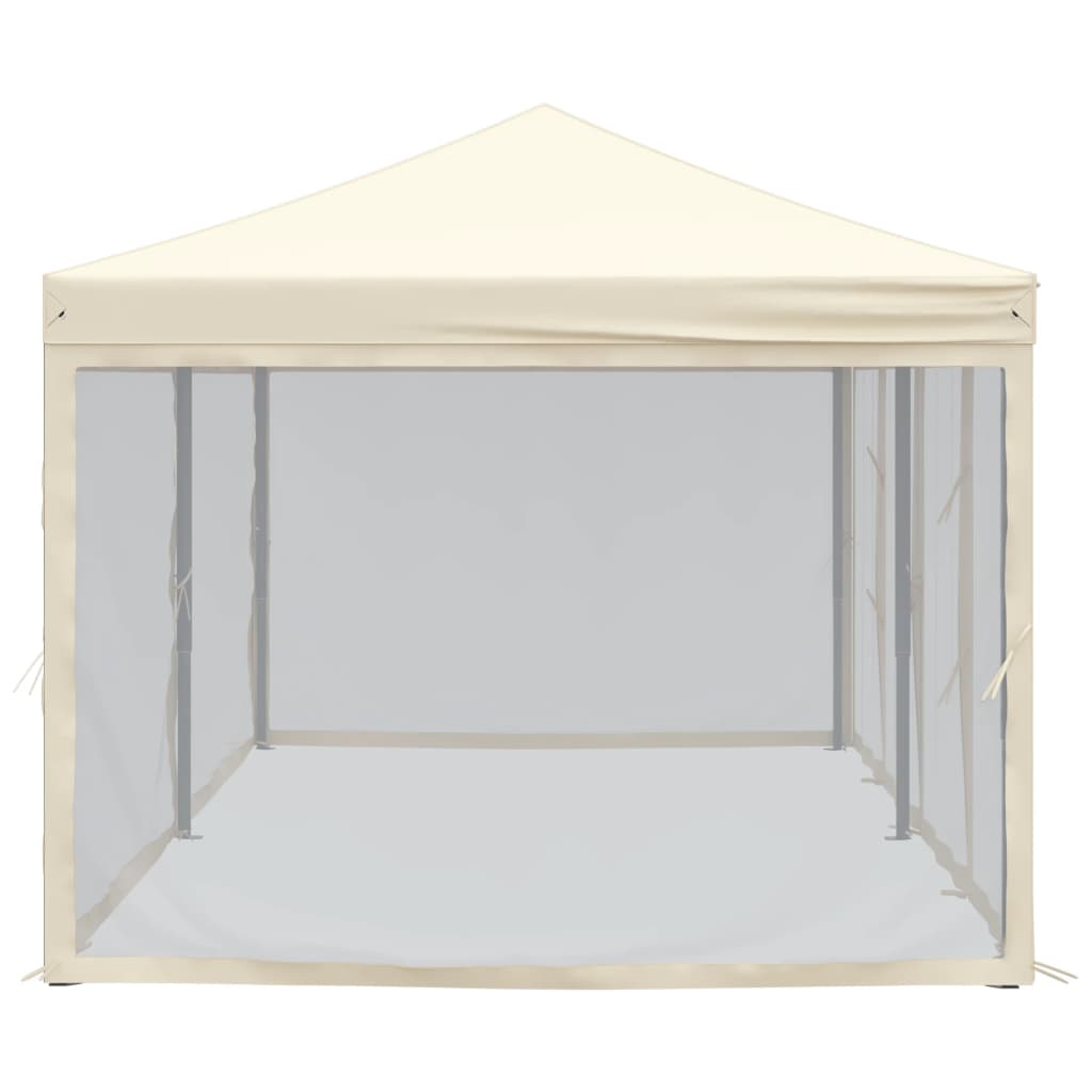 vidaXL Składany namiot imprezowy ze ściankami, kremowy, 3x6 m