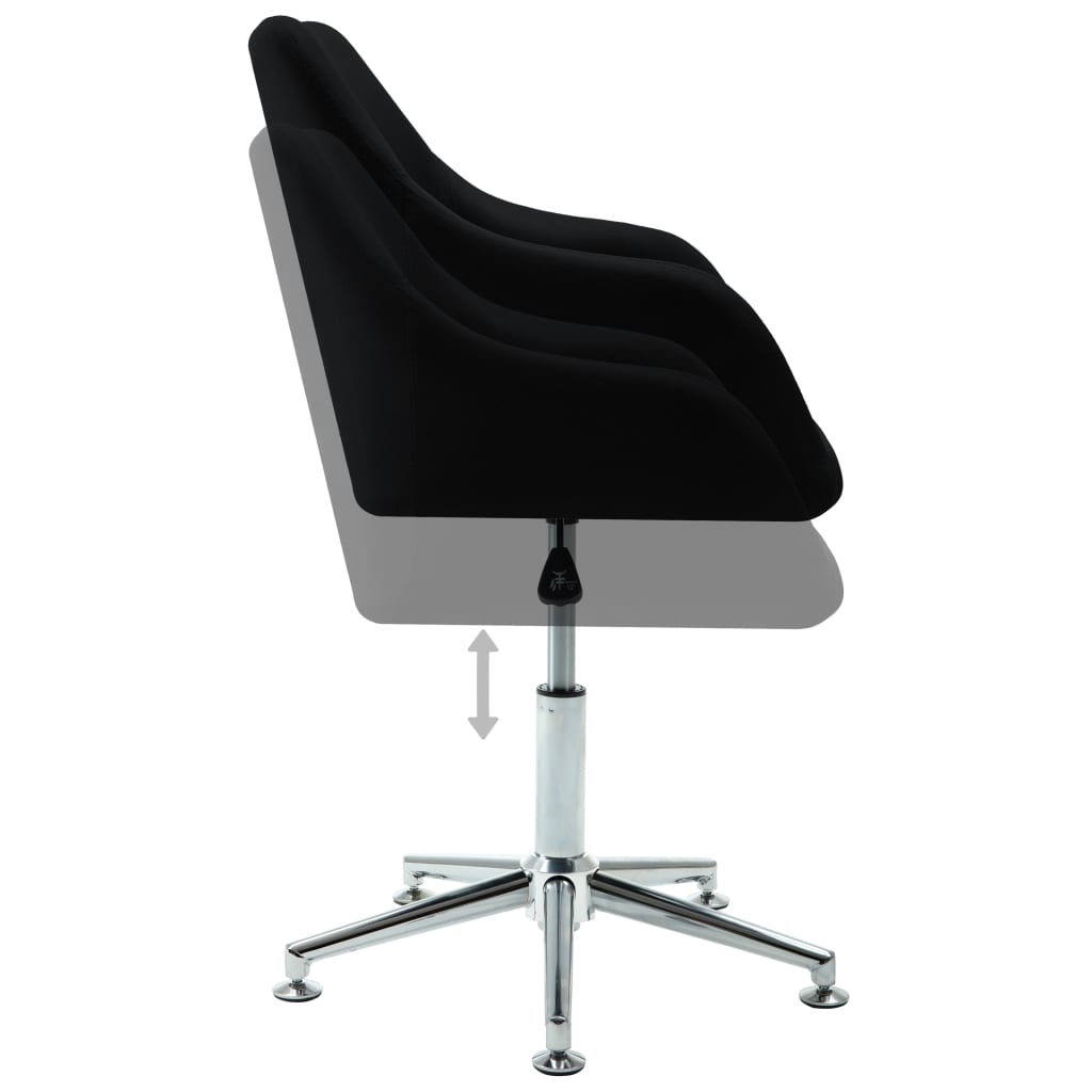 vidaXL Obrotowe krzesło biurowe, czarne, tkanina