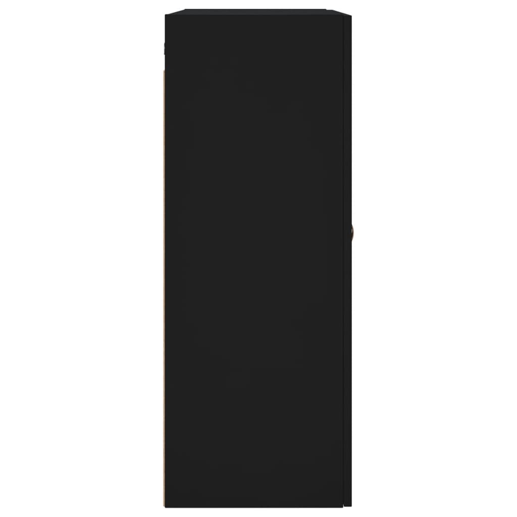 vidaXL Szafki wiszące, czarne, 2 szt., 69,5x34x90 cm