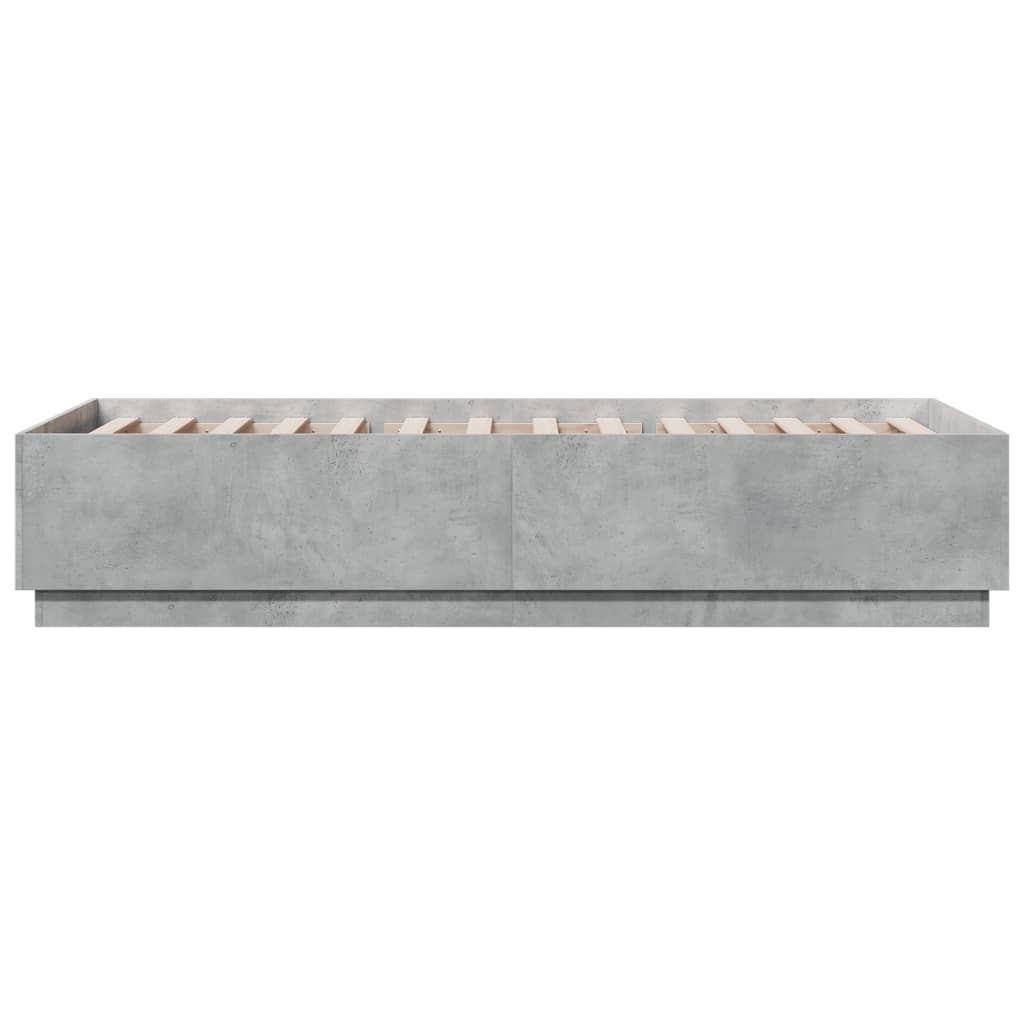vidaXL Rama łóżka, szarość betonu, 100x200 cm, materiał drewnopochodny