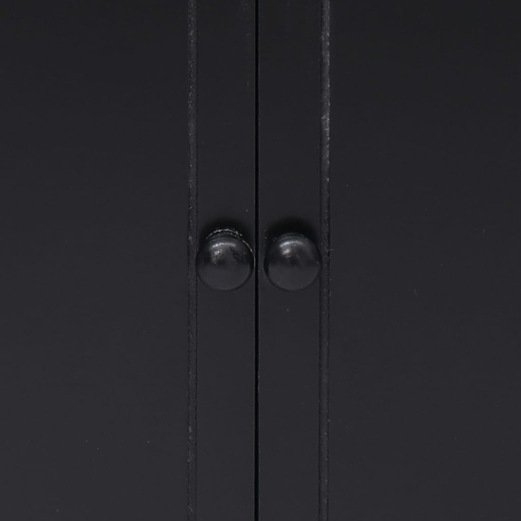 vidaXL Szafka boczna, czarna, 60x30x75 cm, drewno paulownia