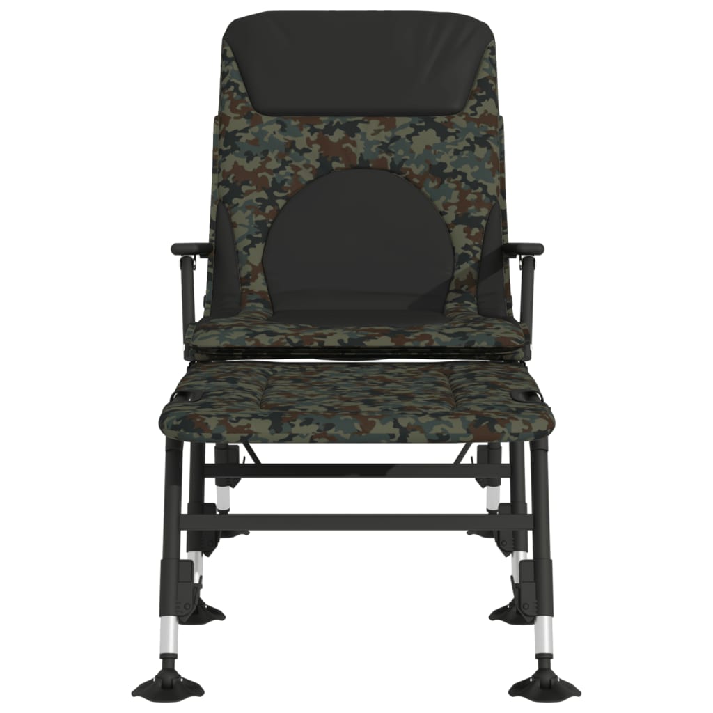 vidaXL Krzesło wędkarskie z funkcją spania, regulowane nóżki do błota