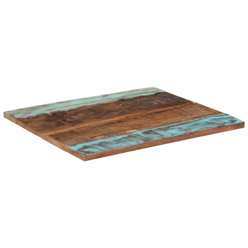 vidaXL Blat stołu, 80x70x(2,5-2,7) cm, lite drewno z odzysku