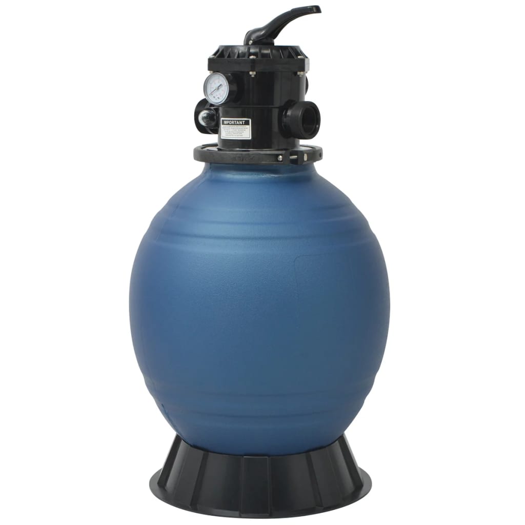 vidaXL Piaskowy filtr basenowy z zaworem 6 drożnym, niebieski, 460 mm
