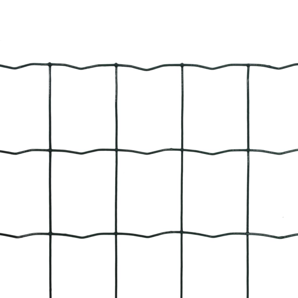 vidaXL Euro ogrodzenie, stalowe, 25 x 1,0 m, zielone