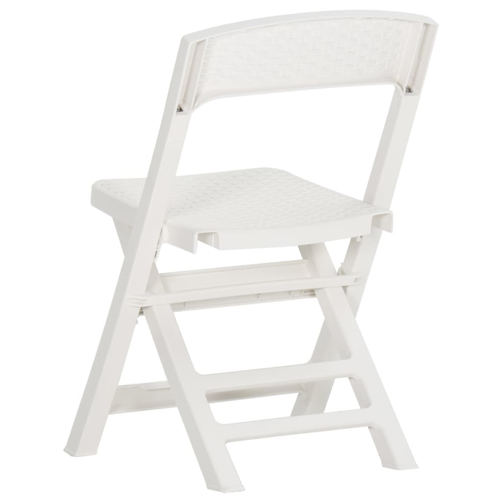 vidaXL Składane krzesła ogrodowe, 4 szt., PP, białe