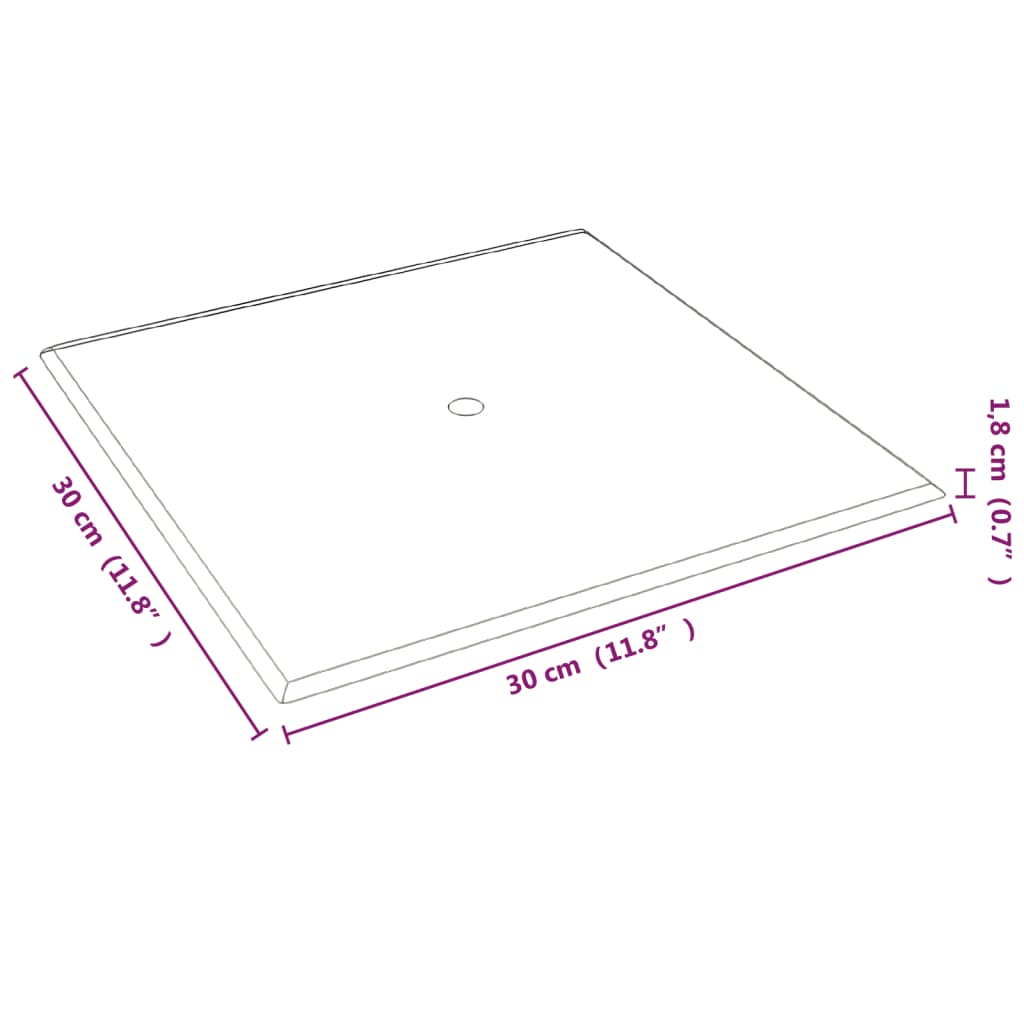 vidaXL Panele ścienne, 12 szt., brązowe, 30x30 cm, tkanina, 1,08 m²