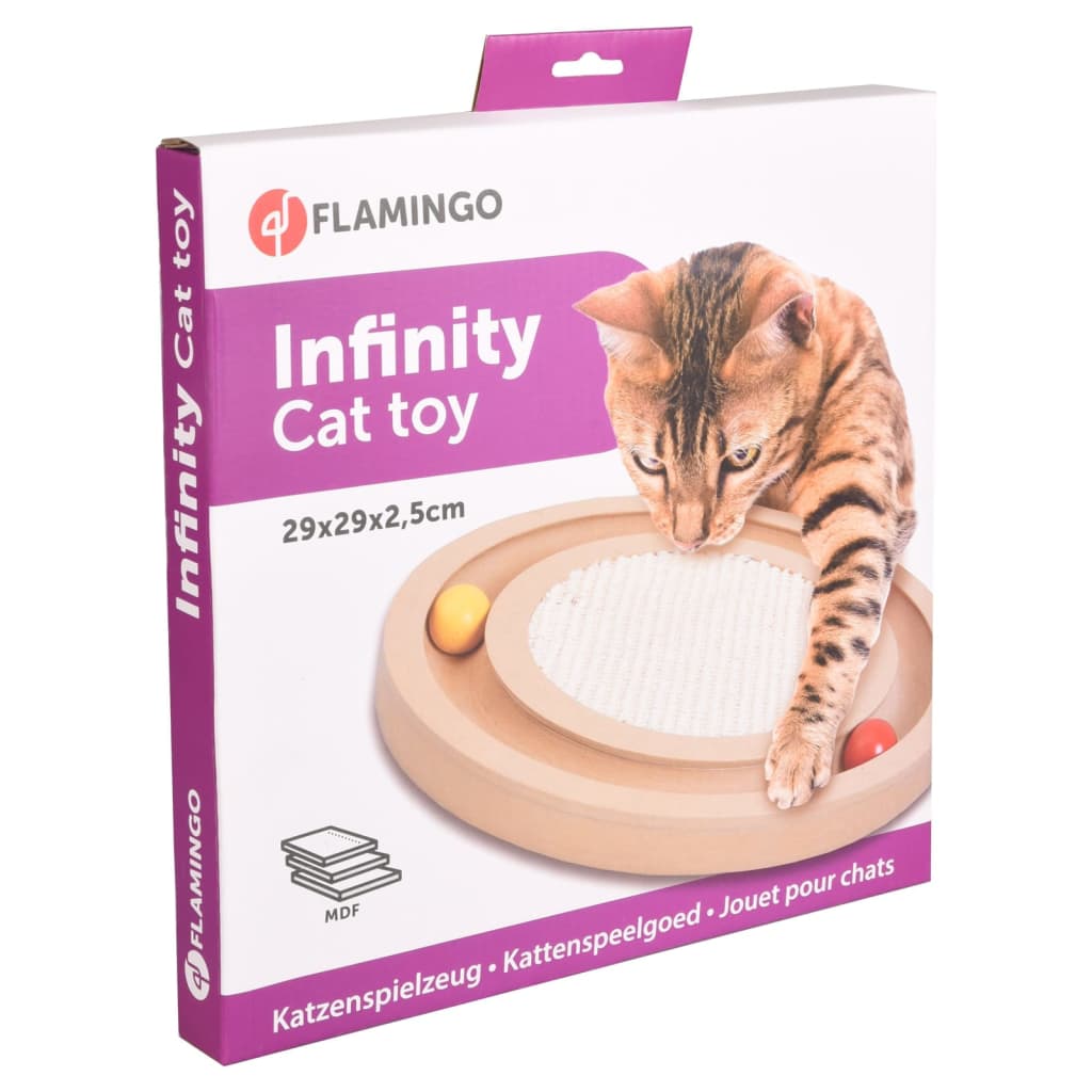 FLAMINGO Drapak dla kota Infinity, 29x29x2,5 cm, naturalny