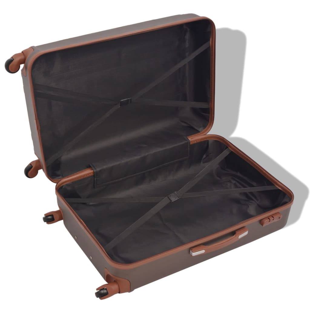 vidaXL Zestaw walizek na kółkach w kolorze kawy, 4 szt.