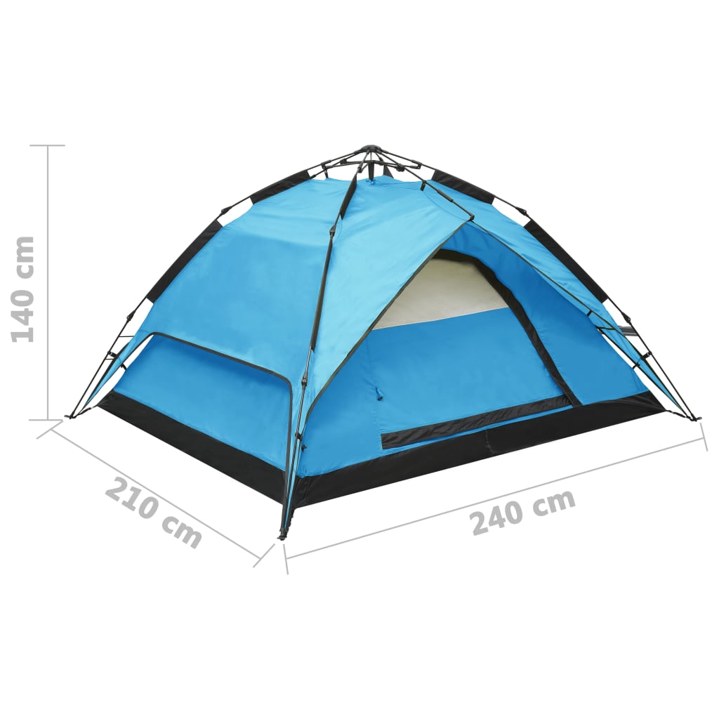 vidaXL Namiot typu pop-up, 2-3 osobowy, 240x210x140 cm, niebieski