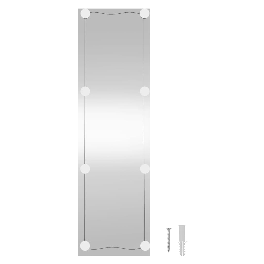 vidaXL Lustro ścienne z LED, 30x100 cm, szklane, prostokątne