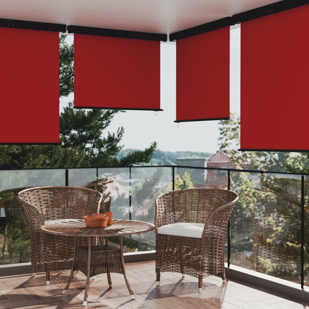 vidaXL Markiza boczna na balkon, 145x250 cm, czerwona