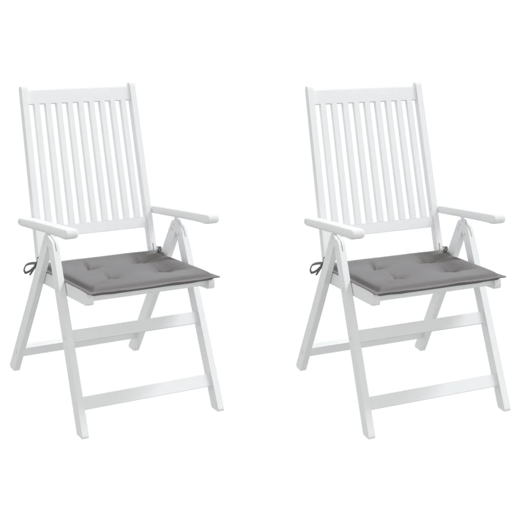 vidaXL Poduszki na krzesła ogrodowe, 2 szt., szare, 50x50x3 cm