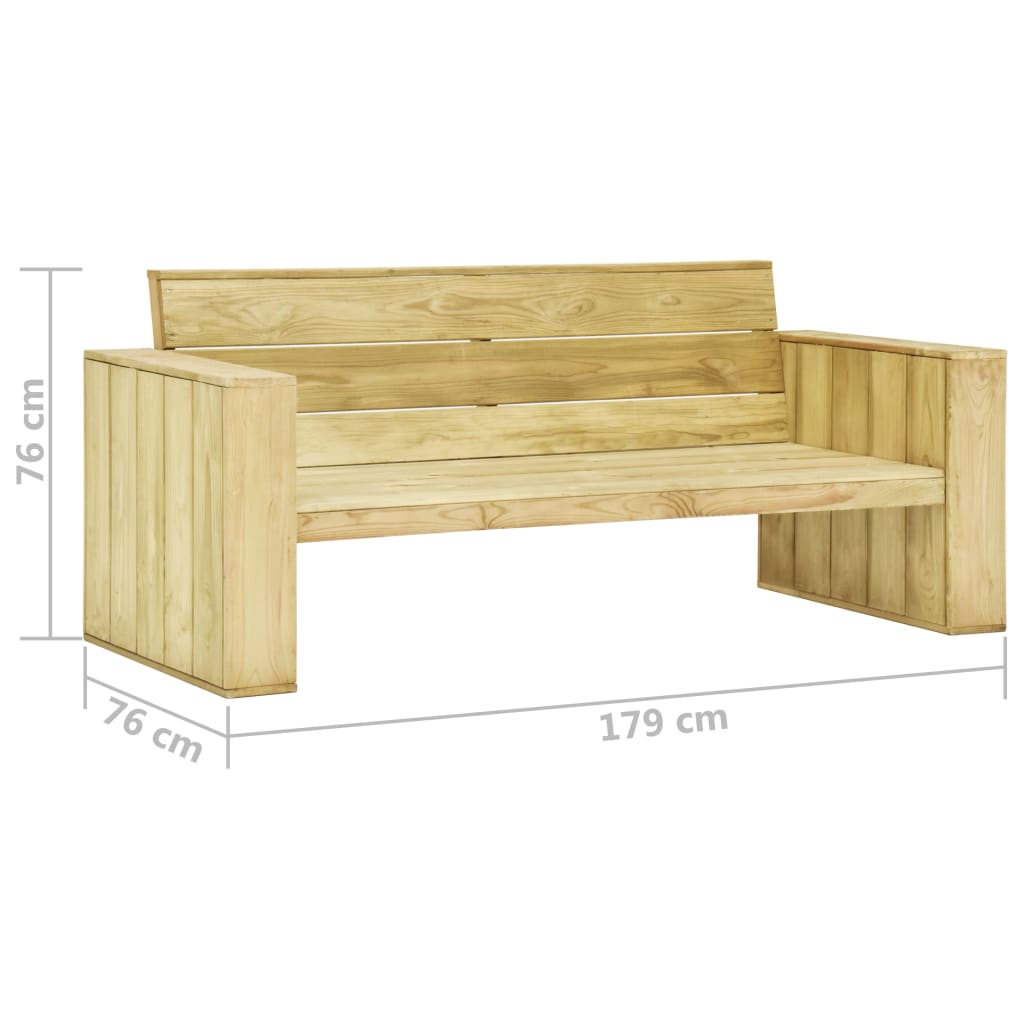 vidaXL 2-cz. zestaw wypoczynkowy do ogrodu, z poduszkami, drewniany