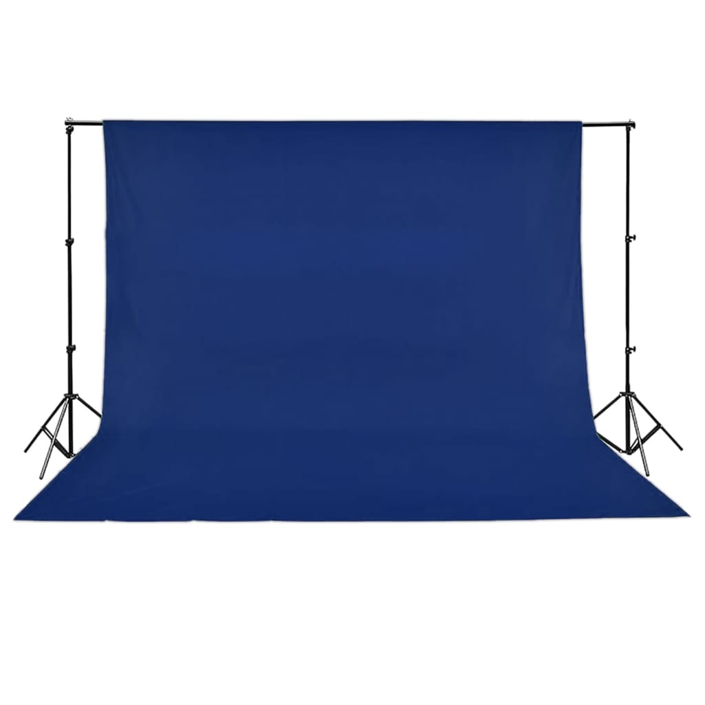 vidaXL Bawełniane tło fotograficzne, niebieskie 500x300 cm, chroma key