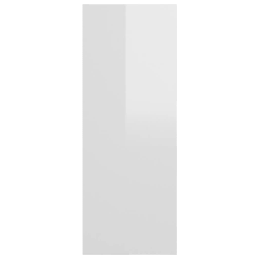 vidaXL Stolik konsolowy, biały, wysoki połysk, 78x30x80 cm, płyta