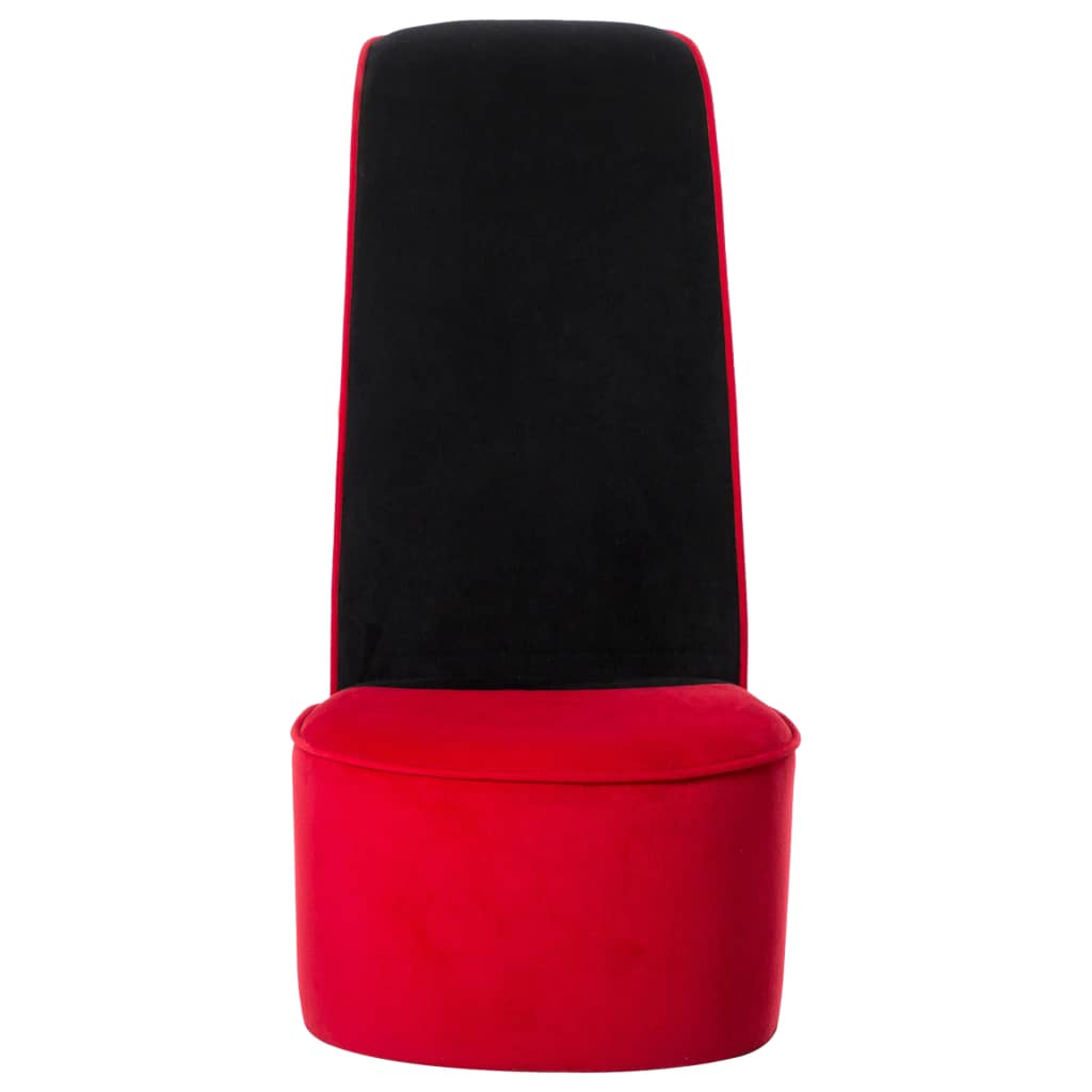 vidaXL Fotel w kształcie buta na obcasie, czerwony, aksamitny