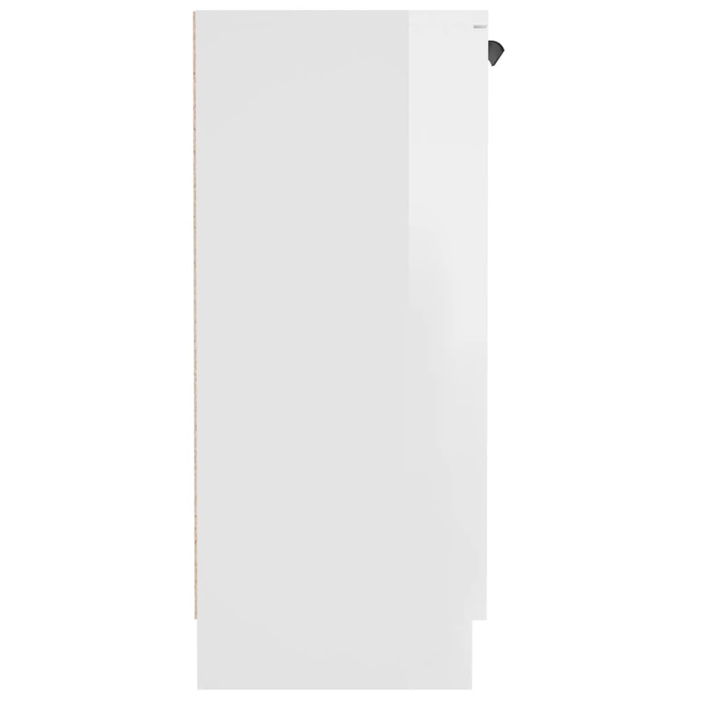 vidaXL Szafka biała z połyskiem, 60x30x70 cm, materiał drewnopochodny