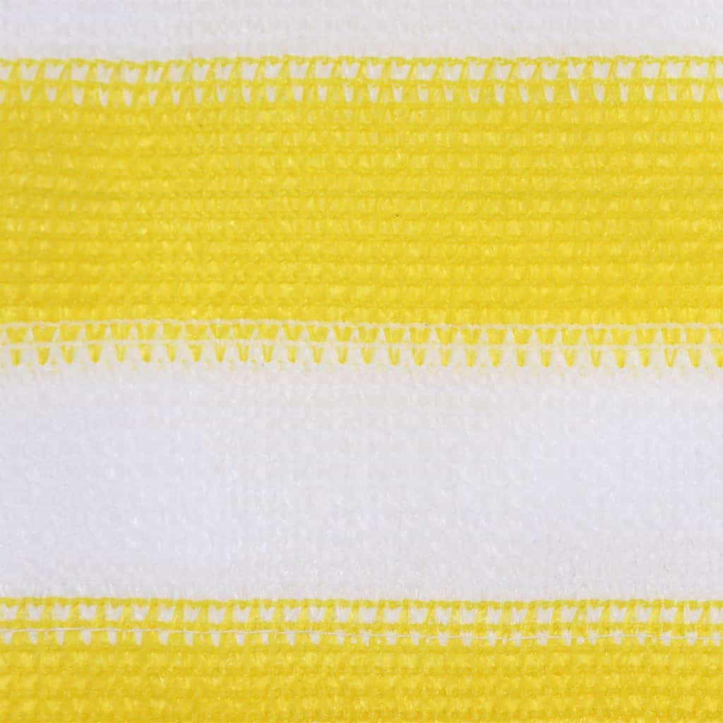 vidaXL Parawan balkonowy, żółto-biały, 120x500 cm, HDPE