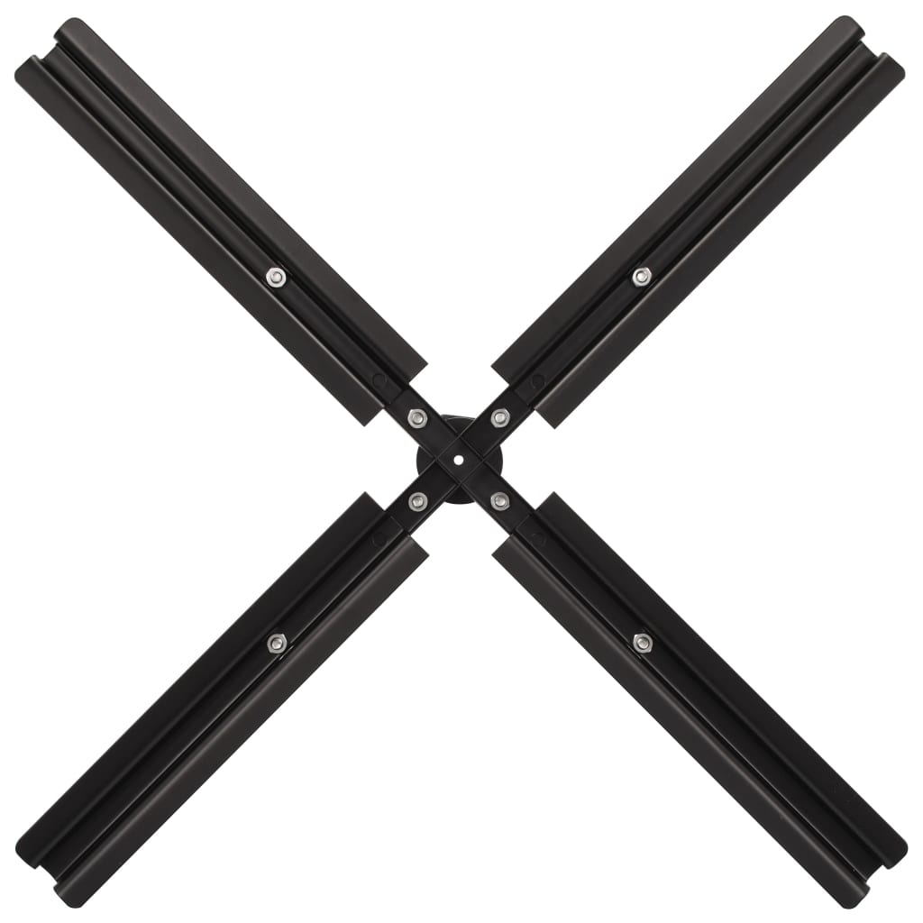 vidaXL Rozkładana podstawa pod parasol, czarna, stalowa, 2,75 kg