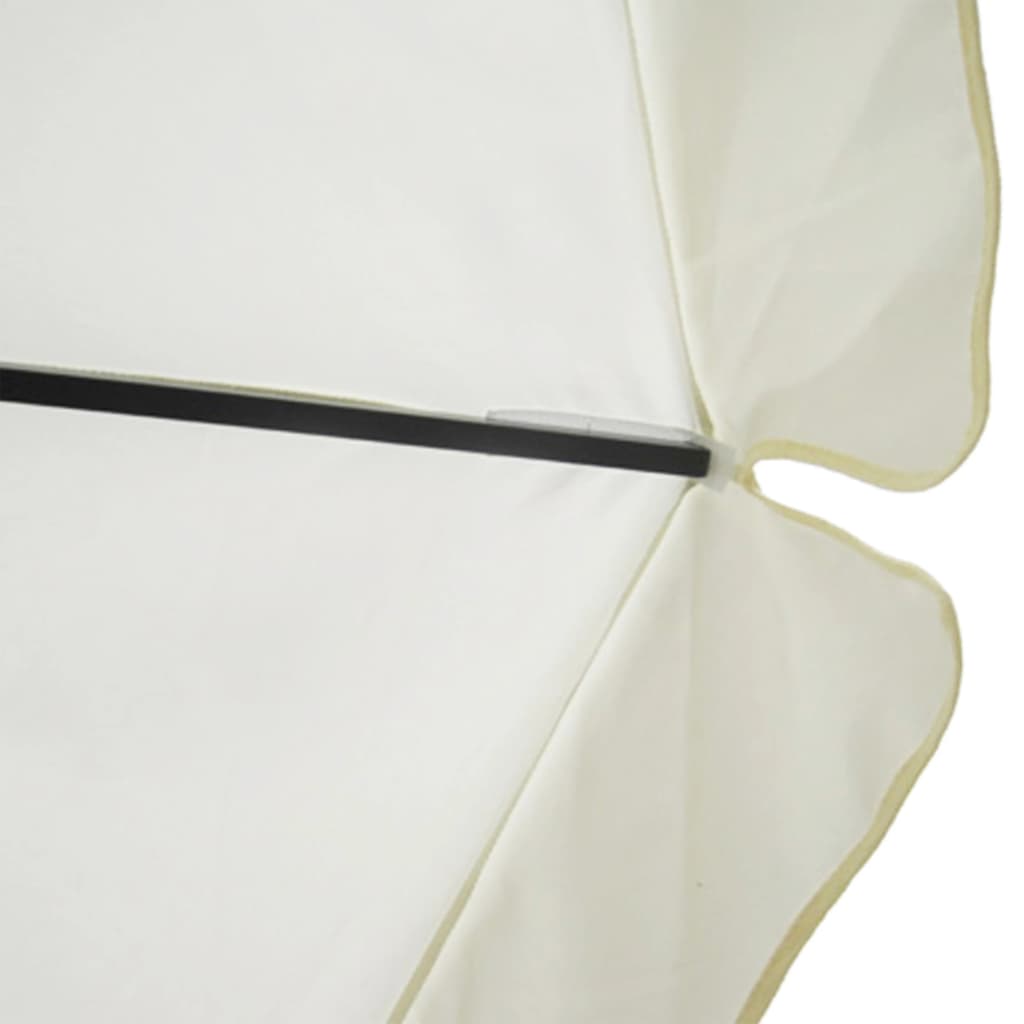 vidaXL Parasol z aluminium, 500 cm, biały