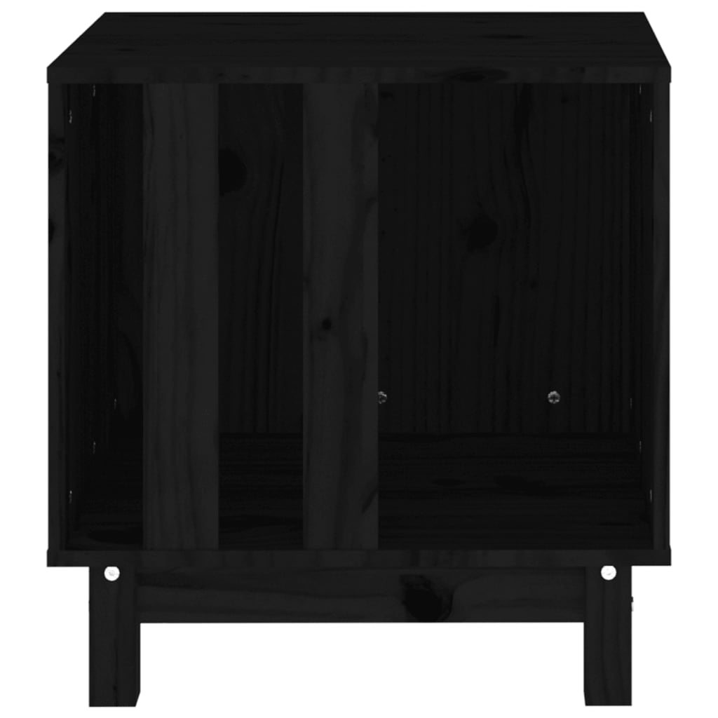 vidaXL Domek dla psa, czarny, 50x40x52 cm, lite drewno sosnowe