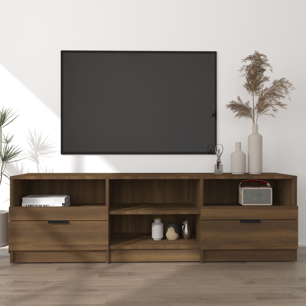 vidaXL Szafka pod telewizor, brązowy dąb, 150x33,5x45 cm