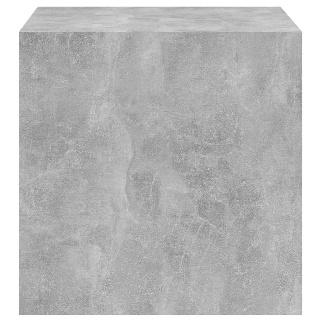 vidaXL Półki ścienne, 4 szt., szarość betonu, 37x37x37 cm