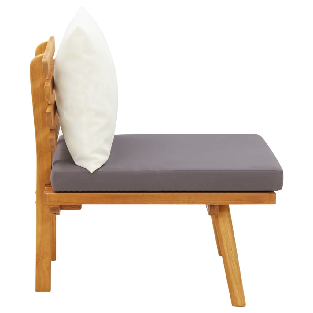 vidaXL Krzesło ogrodowe z poduszkami, lite drewno akacjowe