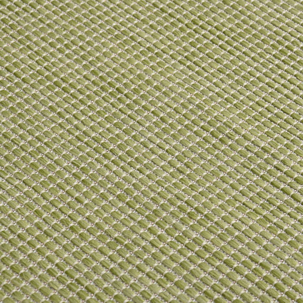 vidaXL Dywan zewnętrzny o płaskim splocie, 160x230 cm, zielony