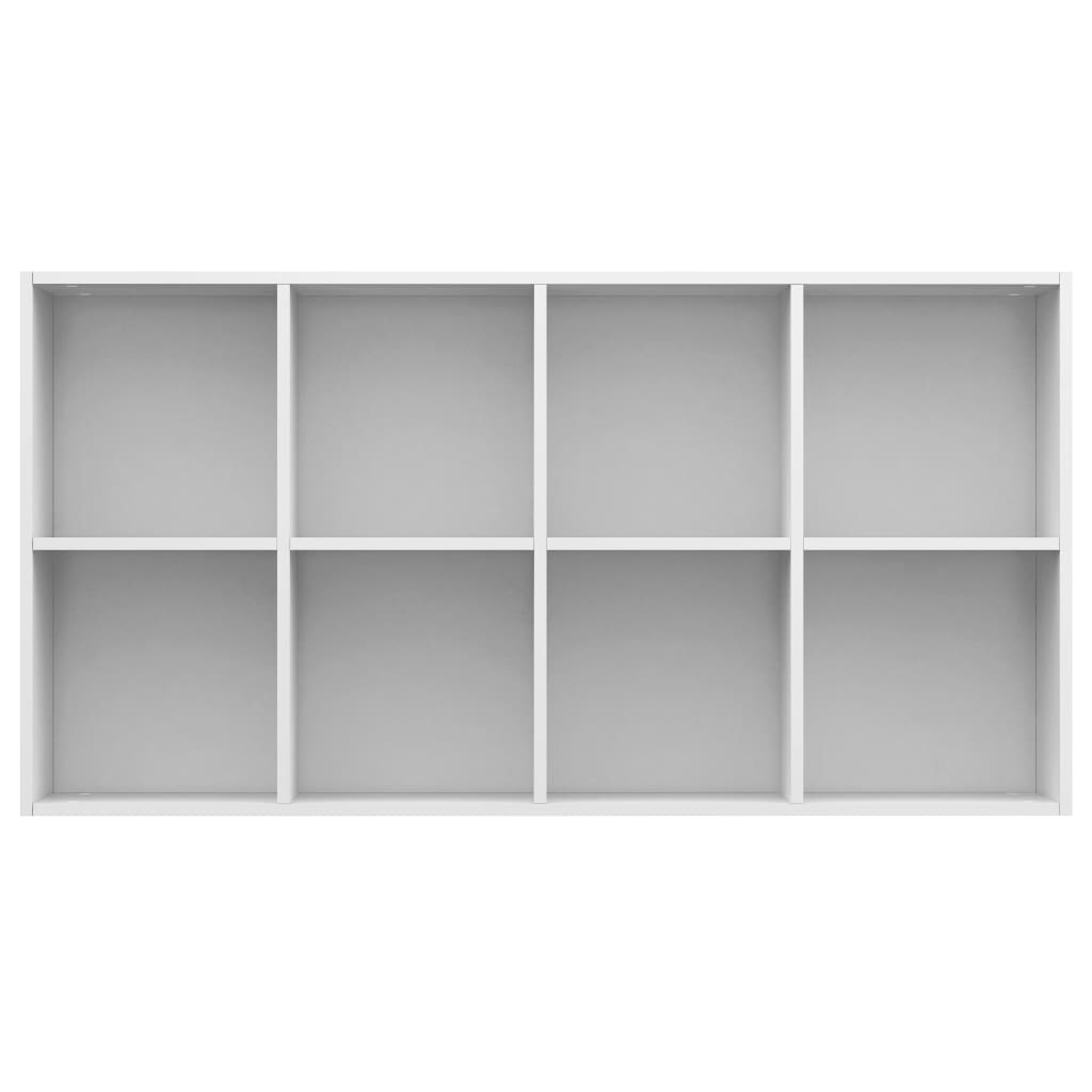 vidaXL Regał na książki/szafka, wysoki połysk, biały, 66x30x130 cm