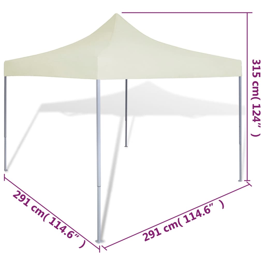 vidaXL Kremowy, składany namiot, 3 x 3 m