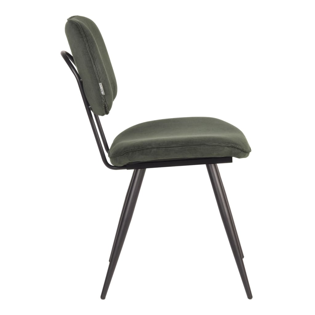 LABEL51 Krzesła stołowe Vic, 2 szt., 49x60x87 cm, zieleń wojskowa