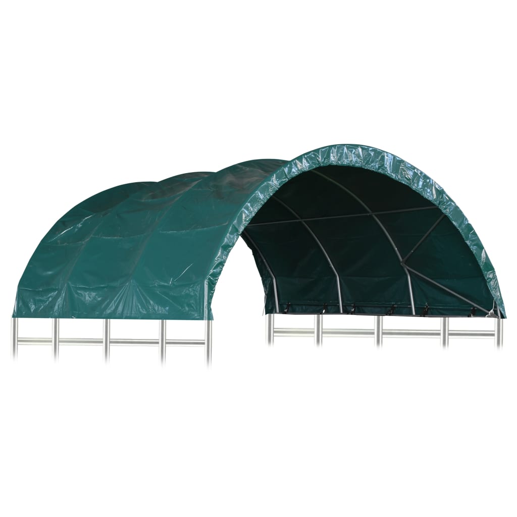 vidaXL Namiot dla bydła, PVC, 3,7 x 3,7 m, zielony
