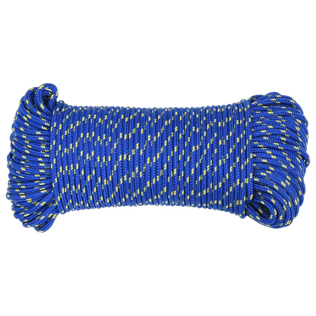 vidaXL Linka żeglarska, niebieska, 5 mm, 50 m, polipropylen