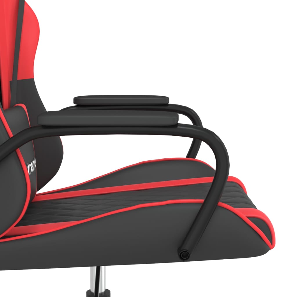 vidaXL Fotel gamingowy, czarno-czerwony, sztuczna skóra