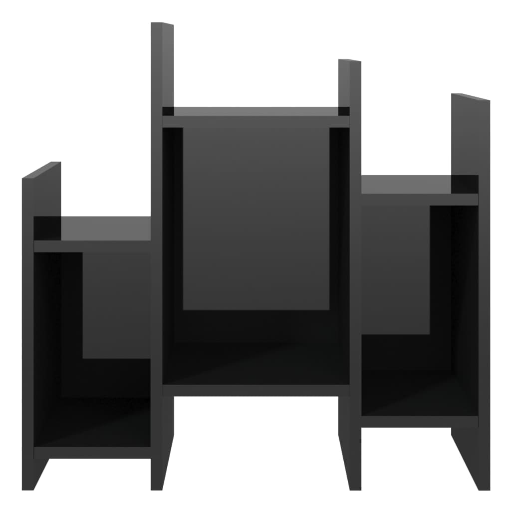 vidaXL Szafka boczna, czarna, wysoki połysk, 60x26x60 cm, płyta