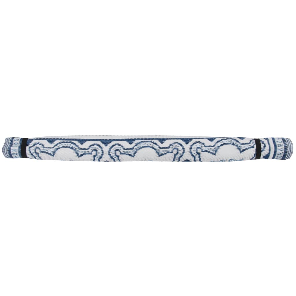 Esschert Design Dywan zewnętrzny, 151,5 cm, niebiesko-biały, OC23