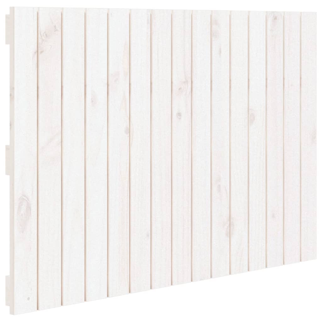 vidaXL Wezgłowie łóżka, białe, 95,5x3x60 cm, lite drewno sosnowe