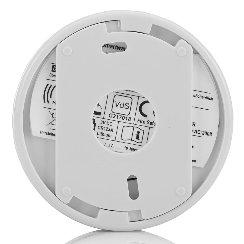 Smartwares Mini czujnik dymu z alarmem, 7x7x3,4 cm, biały