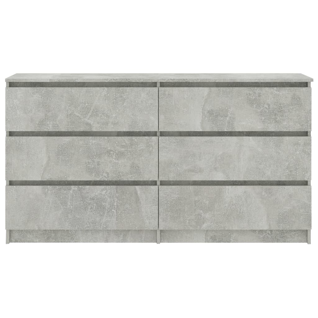vidaXL Szafka, betonowa szarość, 140x35x76 cm, płyta wiórowa
