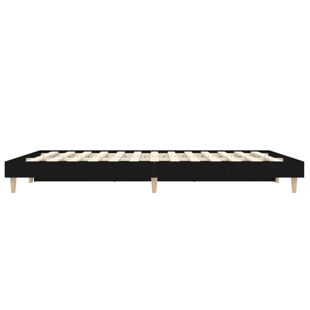 vidaXL Rama łóżka, czarna, 120x190 cm, materiał drewnopochodny