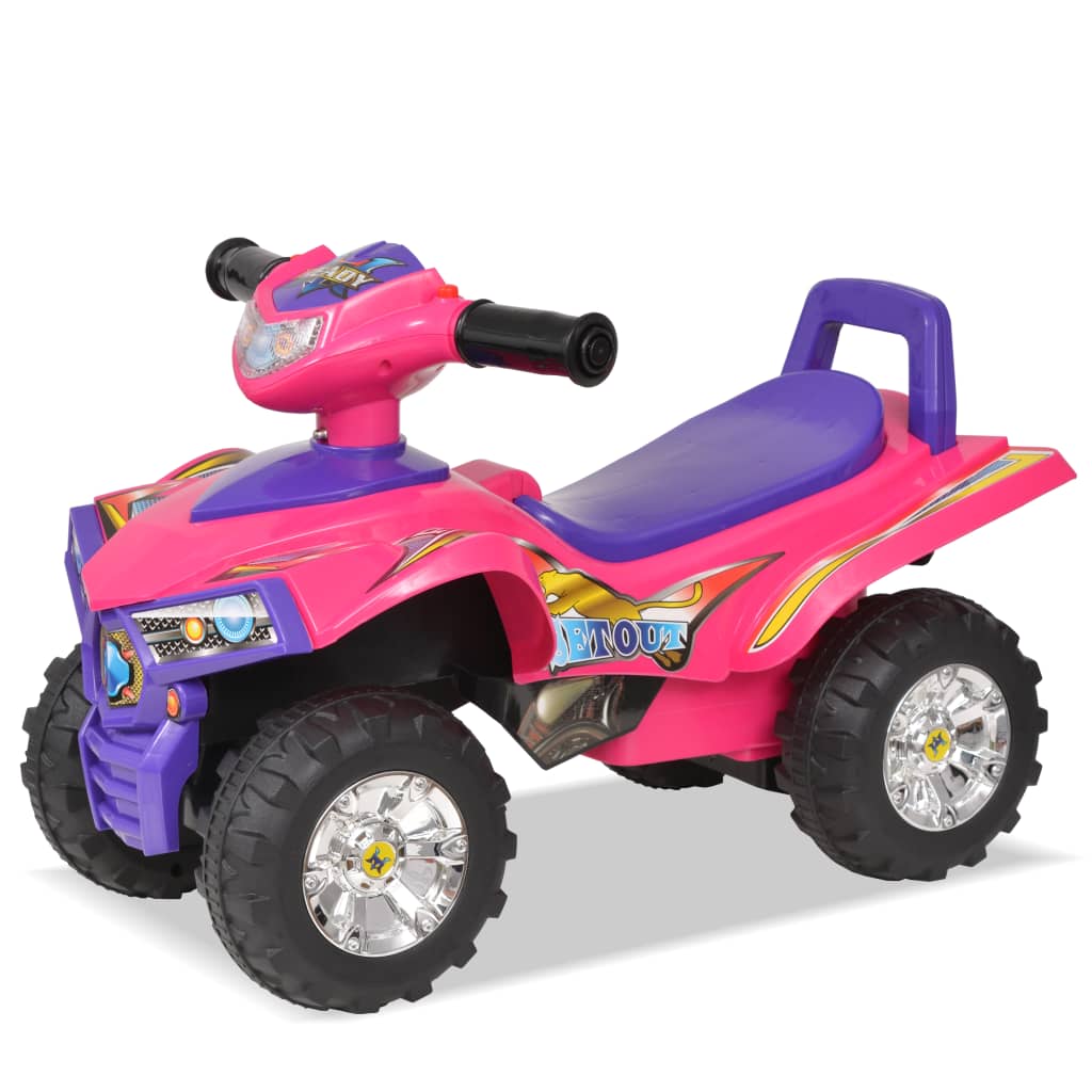 vidaXL Quad dla dzieci, ze światłem i dźwiękiem, różowo-fioletowy