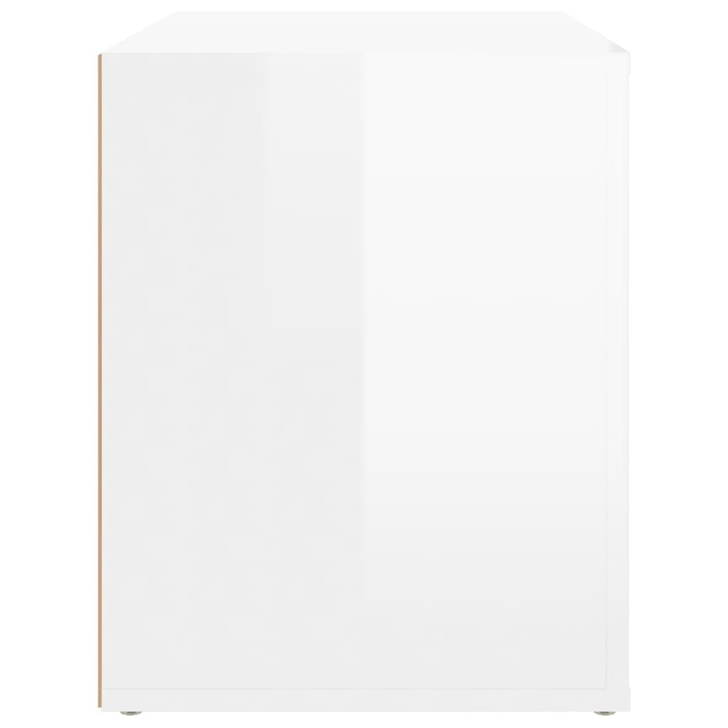 vidaXL Szafka nocna, wysoki połysk, biała, 60x36x45 cm
