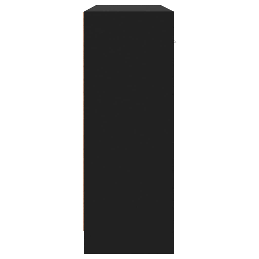 vidaXL Szafka, czarna, 91x28x75 cm, materiał drewnopochodny
