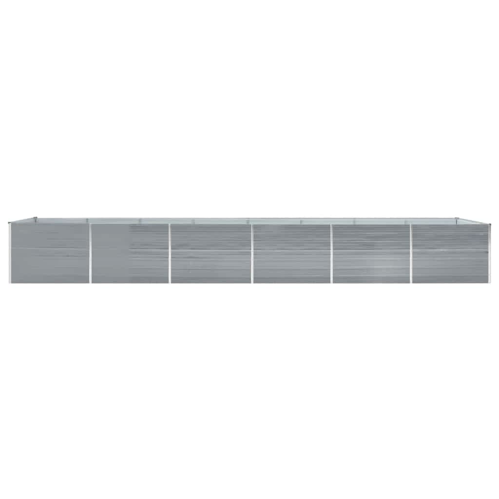 vidaXL Podwyższona donica z galwanizowanej stali, 600x80x77 cm, szara