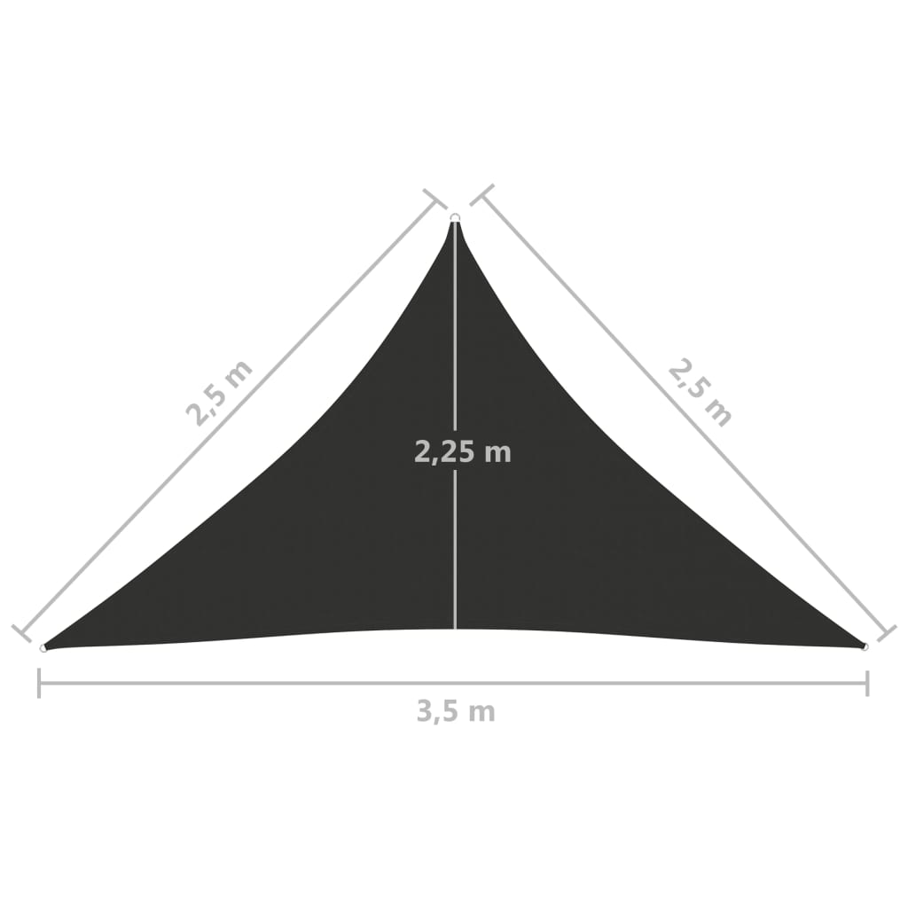 vidaXL Żagiel ogrodowy, tkanina Oxford, trójkątny, 2,5x2,5x3,5 m