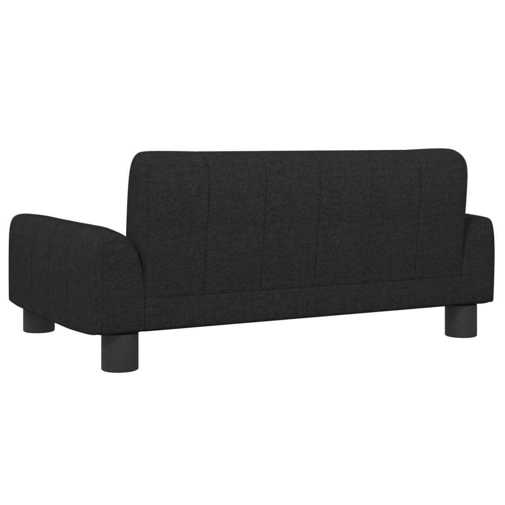 vidaXL Sofa dla dzieci, czarna, 70x45x30 cm, obita tkaniną