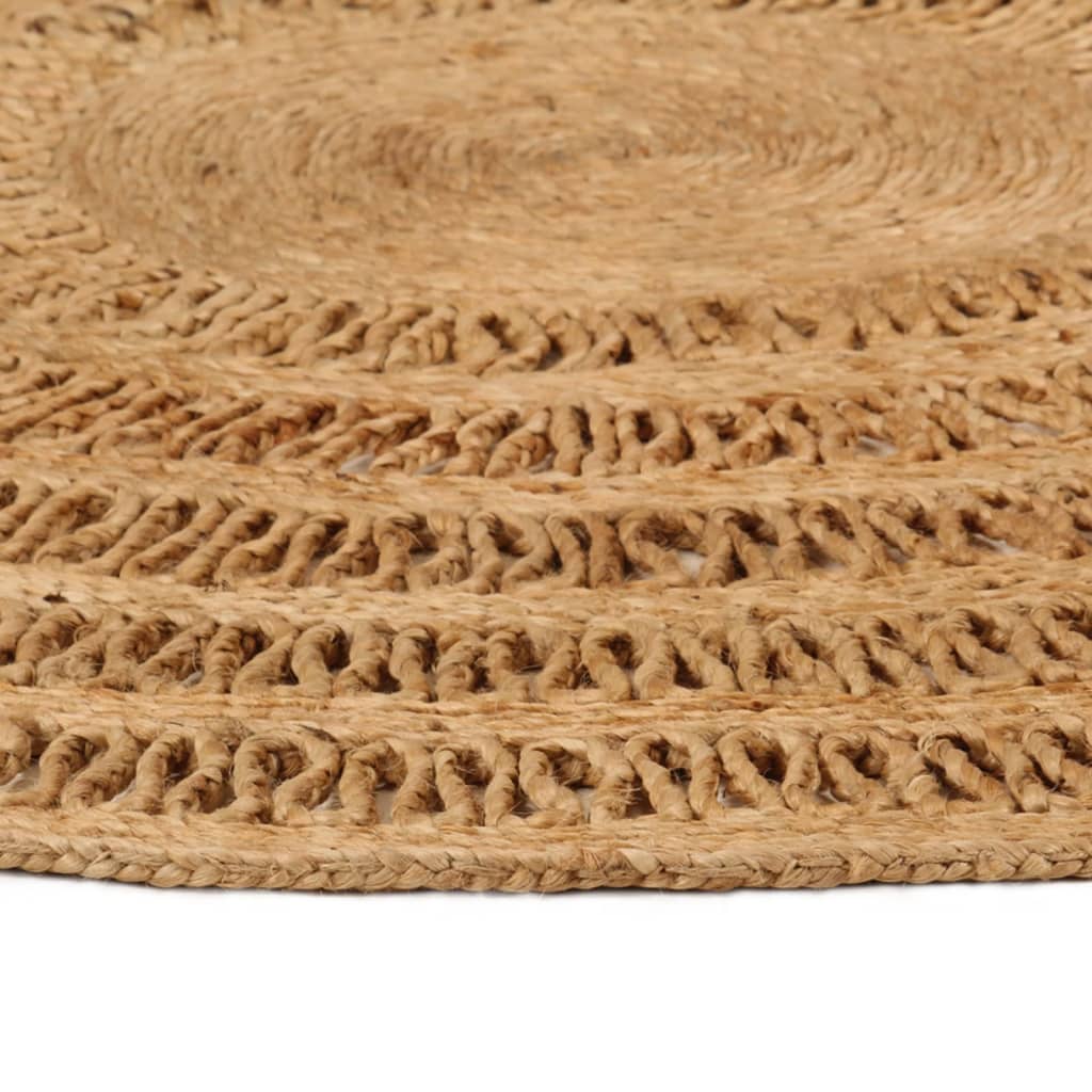 vidaXL Ręcznie pleciony dywan z juty, 120 cm, okrągły